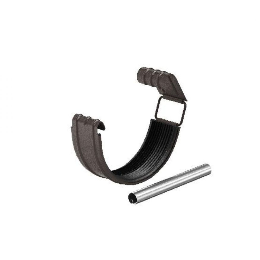 Соединитель желоба с резиновым уплотнителем Aquasystem RR 32, тёмно-коричневый матовый, 125/90 купить в Владивостоке