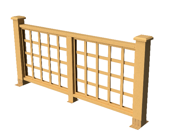 Декоративное ограждение из ДПК GRINDERDECO Дувр песчаник купить в Владивостоке