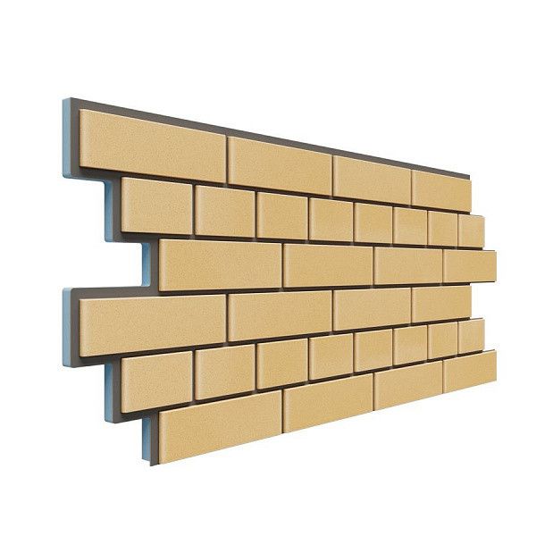 Фасадная термопанель Доломит Кирпич 20мм, Жёлтый купить в Владивостоке