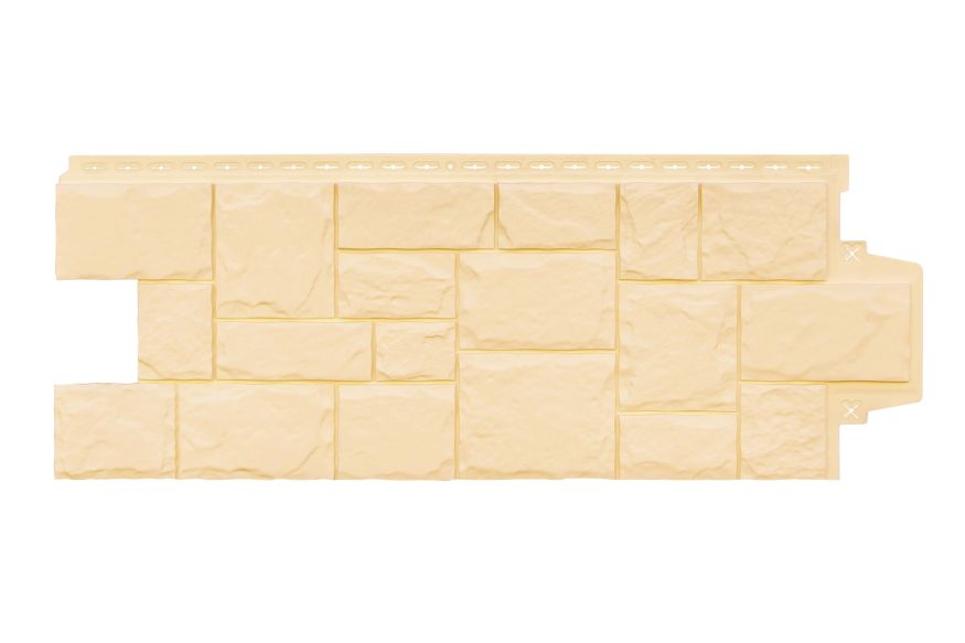 Фасадные панели Grand Line, Крупный камень Classic, Бежевый купить в Владивостоке