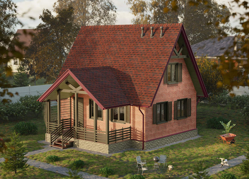 Ламинированная черепица Docke, DRAGON EUROPA, КРАСНЫЙ купить в Владивостоке