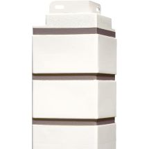 Наружный угол FineBer Клинкерный кирпич, Белый