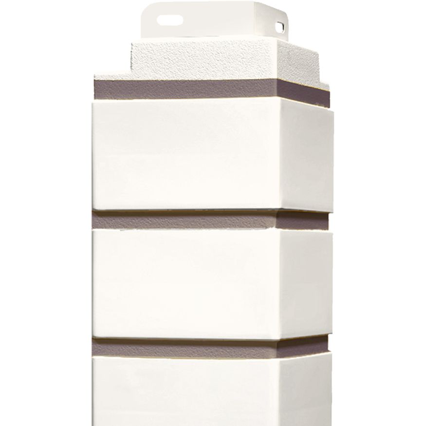 Наружный угол FineBer Клинкерный кирпич, Белый купить в Владивостоке