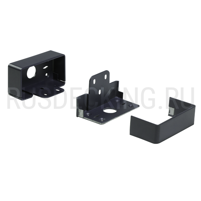 Комплект крепления перил прямое RusDecking Unodeck Графит купить в Владивостоке