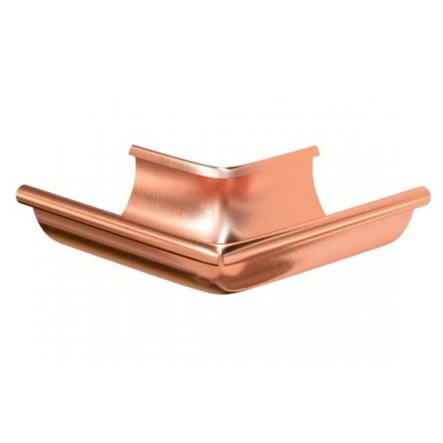 Наружный угол желоба 90° Aquasystem, медь 125/90 купить в Владивостоке