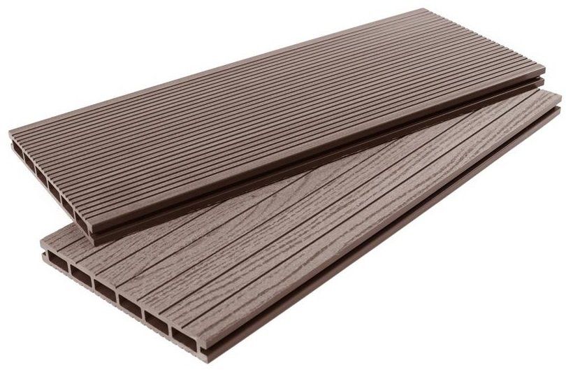 Террасная доска из ДПК - ДеревоПласт DP Standart+, цвет коричневый купить в Владивостоке