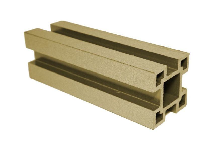 Столб ДПК АЙ-ТЕХПЛАСТ с пазами, цвет золотой купить в Владивостоке