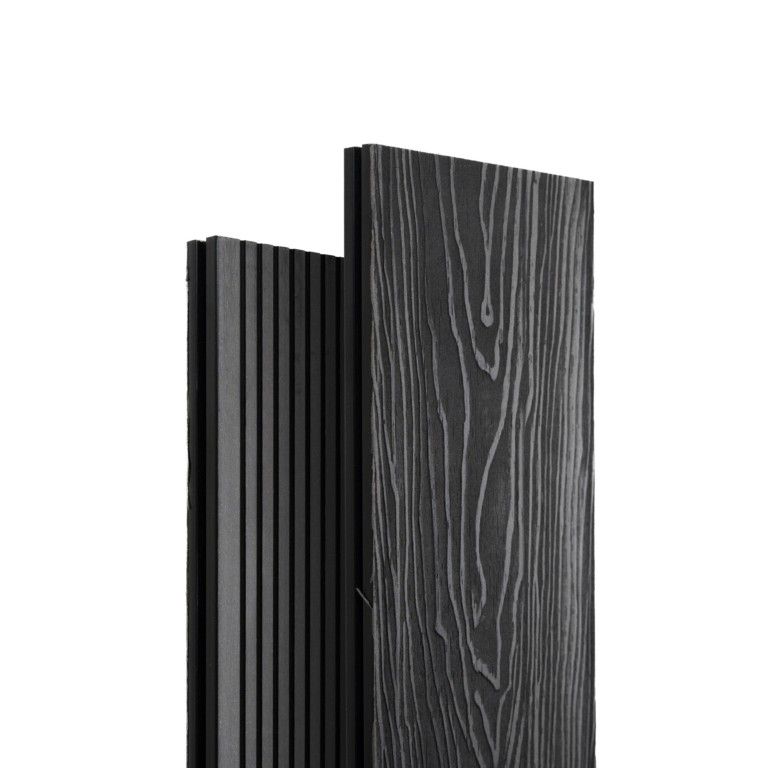 Террасная доска Экодекинг Топ полнотелая, Графит купить в Владивостоке