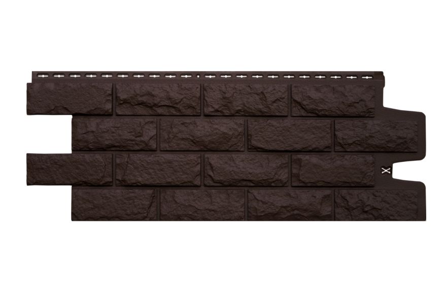 Фасадные панели Grand Line, Колотый камень Classic, Шоколадный купить в Владивостоке