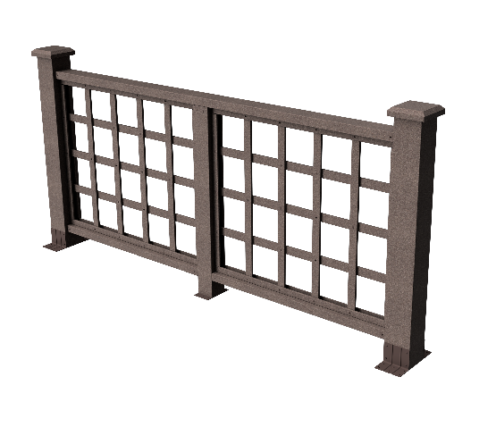 Декоративное ограждение из ДПК GRINDERDECO Дувр в цвете венге купить в Владивостоке