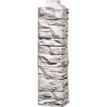 Наружный угол FineBer Скала, Мелованный белый