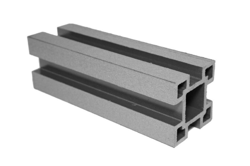 Столб ДПК с пазами АЙ-ТЕХПЛАСТ серого цвета купить в Владивостоке