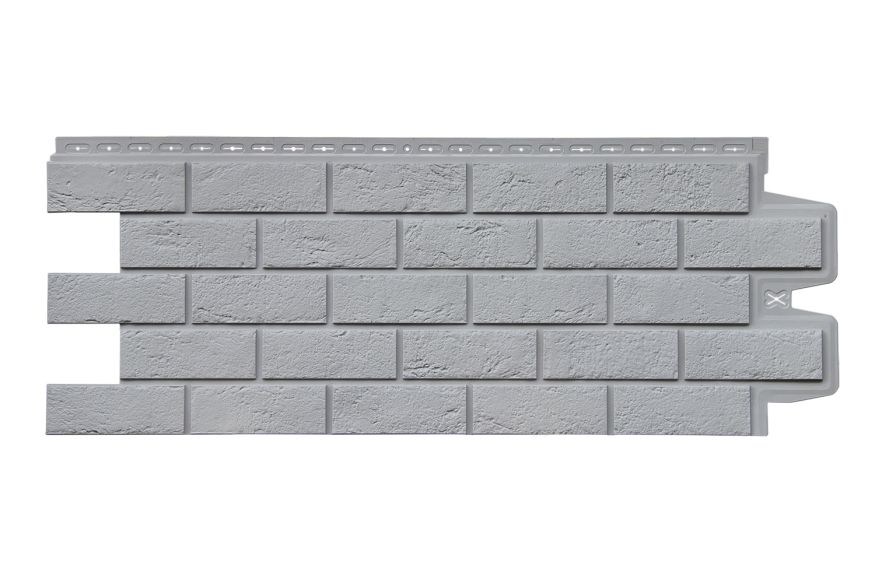 Фасадная панель Grand Line, Состаренный кирпич Classic, Серый купить в Владивостоке