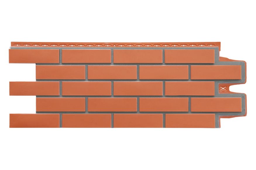 Фасадные панели Grand Line, Клинкерный кирпич Дизайн, Терракотовый, шов RAL 7006 купить в Владивостоке