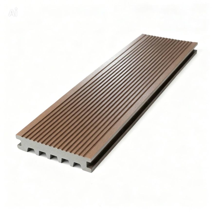 Террасная доска Экодекинг Базик полнотелая, Графит купить в Владивостоке