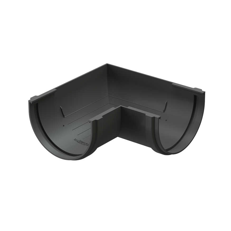 Угол желоба 90˚ Docke Premium, цвет графит купить в Владивостоке