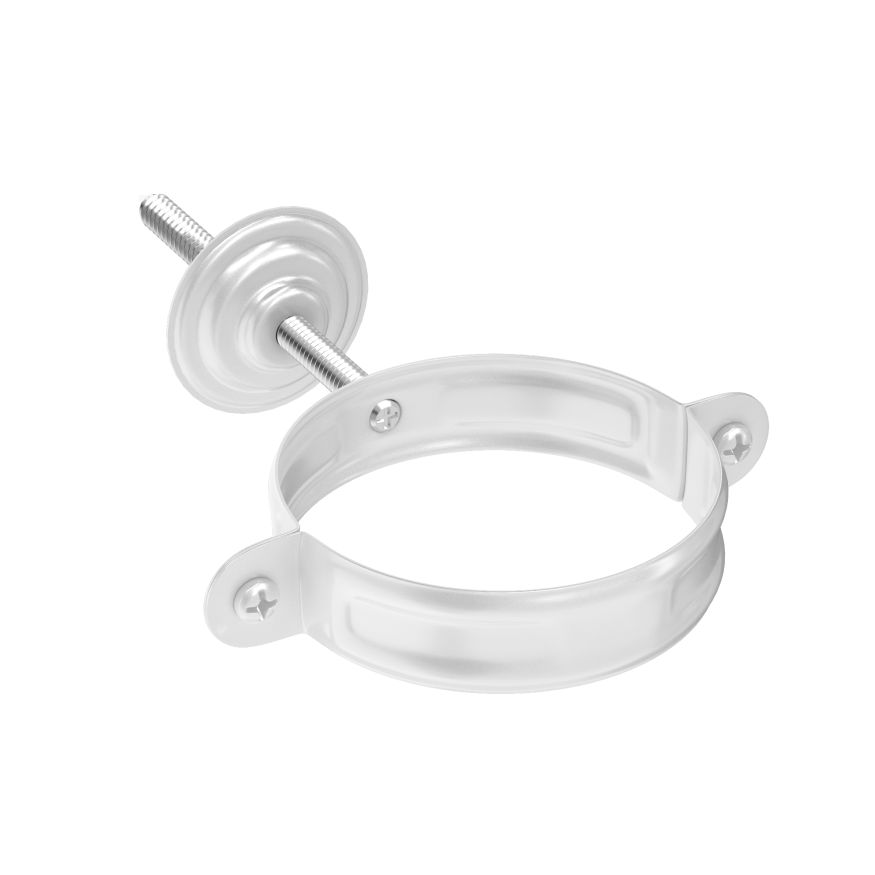 Хомут с комплектом крепления Aquasystem, RAL 9003 Белый 150/100 купить в Владивостоке