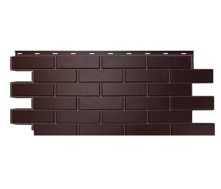Фасадная панель Nordside, Гладкий кирпич, Темный шоколад купить в Владивостоке