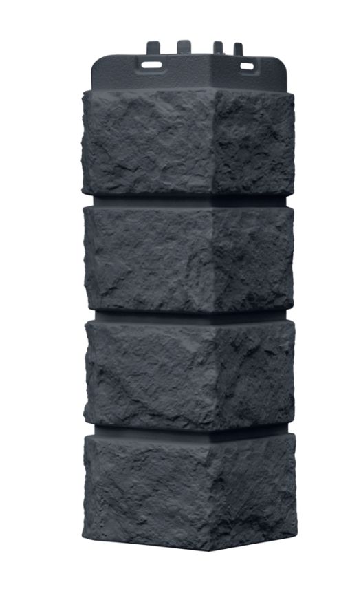 Угол наружный Grand Line, Колотый камень Classic, Графит купить в Владивостоке