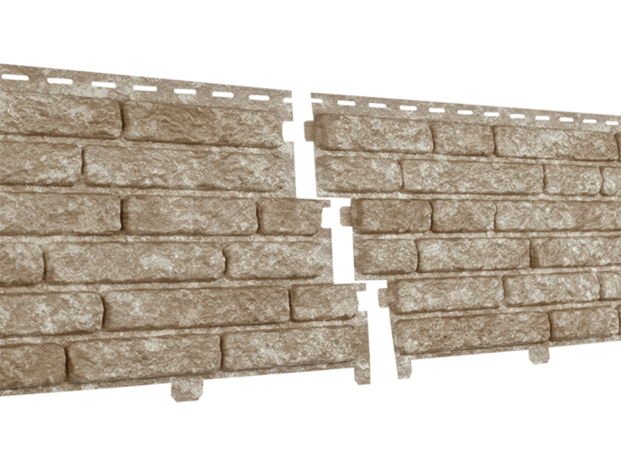 Фасадные панели Ю-Пласт Стоун Хаус Кварцит, Светло-бежевый купить в Владивостоке