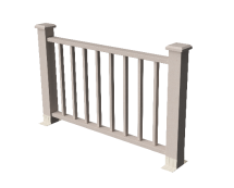 Декоративное ограждение ДПК GRINDERDECO Альма 1500 с скрытым крепежом, выбеленый дуб.