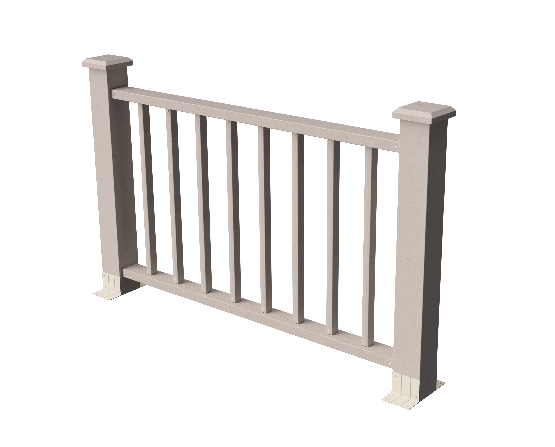 Декоративное ограждение ДПК GRINDERDECO Альма 1500 с скрытым крепежом, выбеленый дуб. купить в Владивостоке