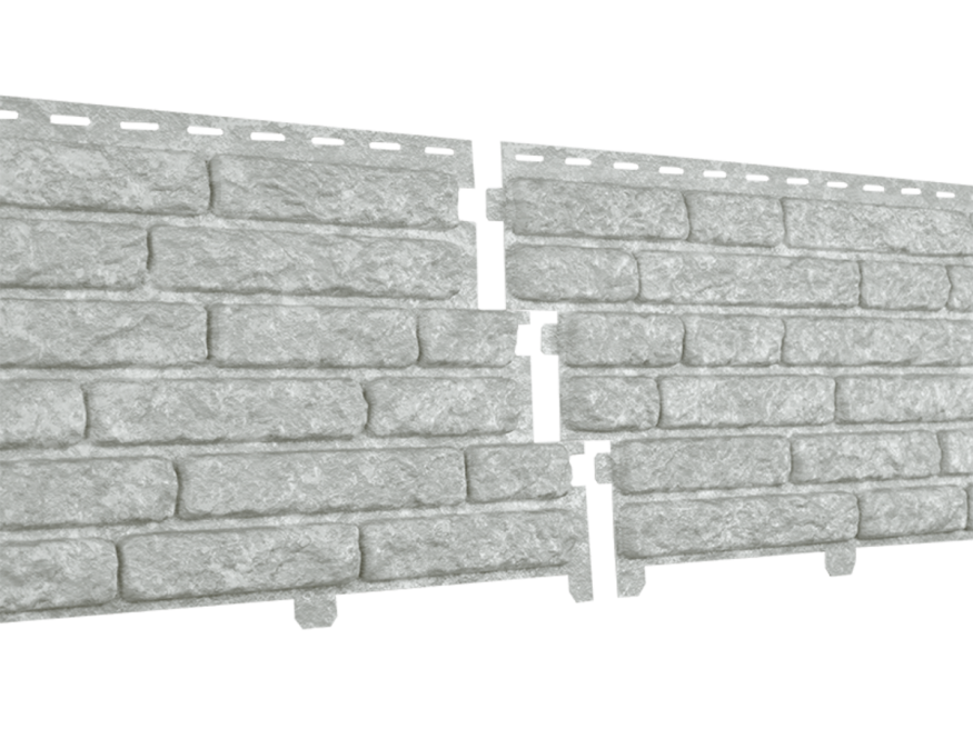 Фасадные панели Ю-Пласт Стоун Хаус Кварцит, Светло-серый купить в Владивостоке