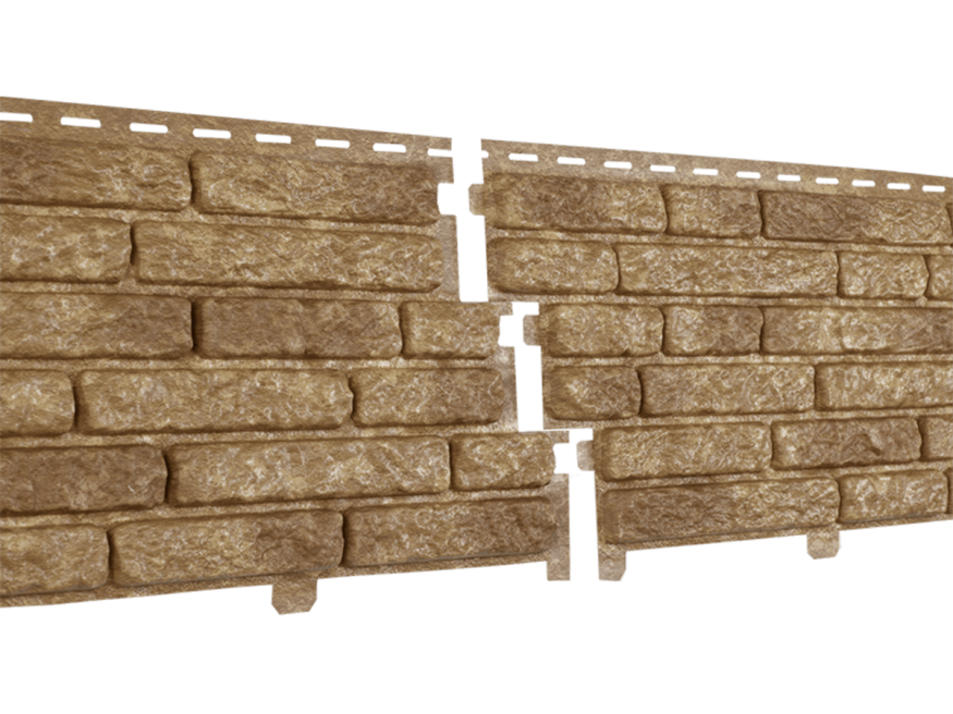 Фасадные панели Ю-Пласт, Стоун Хаус Кварцит, Темно-Бежевый купить в Владивостоке