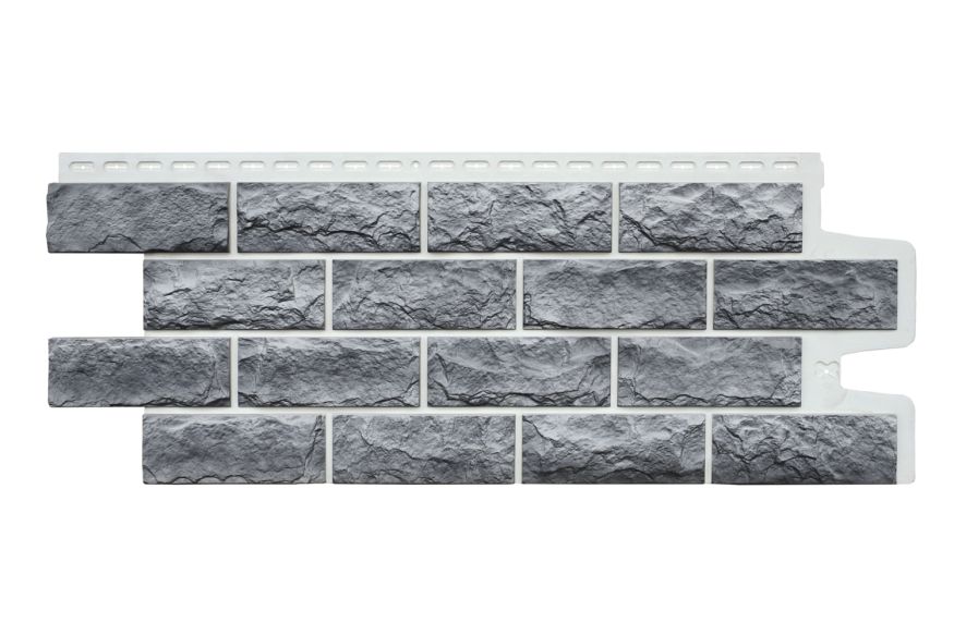 Фасадные панели Grand Line, Колотый Камень Design Plus, Гранит (белый шов) купить в Владивостоке