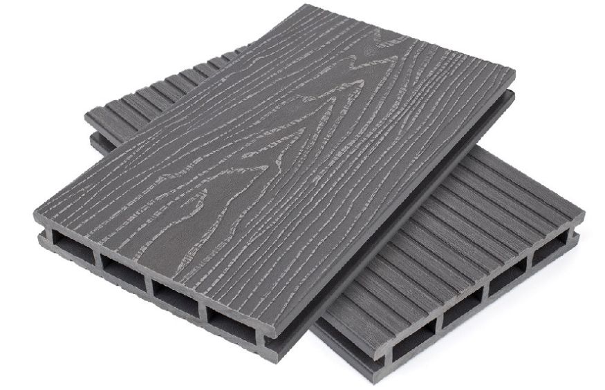 Террасная доска пустотелая ДПК NanoWood Nature 3D Серый купить в Владивостоке
