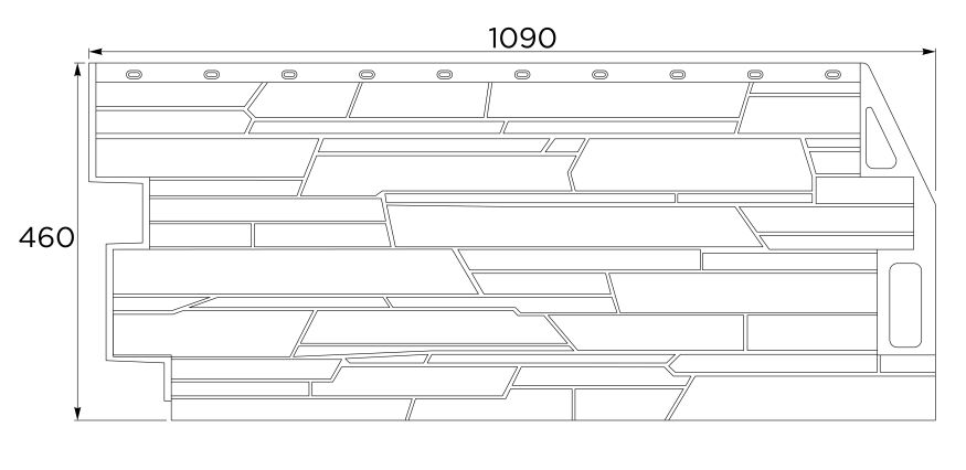 Фасадная панель FineBer Скала, Мелованный белый купить в Владивостоке