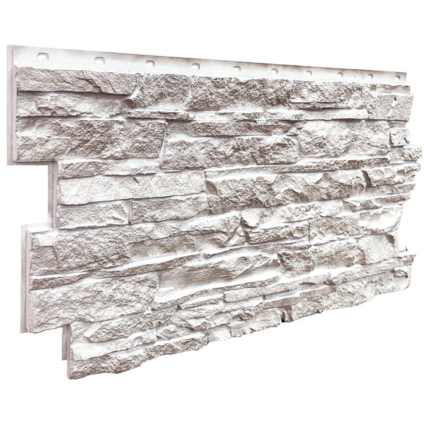 Фасадная панель FineBer Скала, Мелованный белый купить в Владивостоке