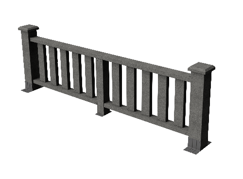 Декоративное ограждение ДПК GRINDERDECO Эрес цвет серый базальт купить в Владивостоке