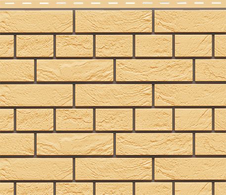 Фасадная панель Доломит, Кирпич Славянка, Желтый  купить в Владивостоке
