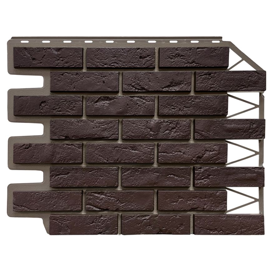 Фасадная панель FineBer, Баварский кирпич, Тёмно-коричневый купить в Владивостоке