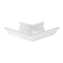 Угол желоба наружный Aquasystem, RAL 9003 Белый 150/100