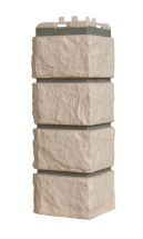 Угол наружный Grand Line, Колотый камень Design, Бежевый (шов RAL 7006)