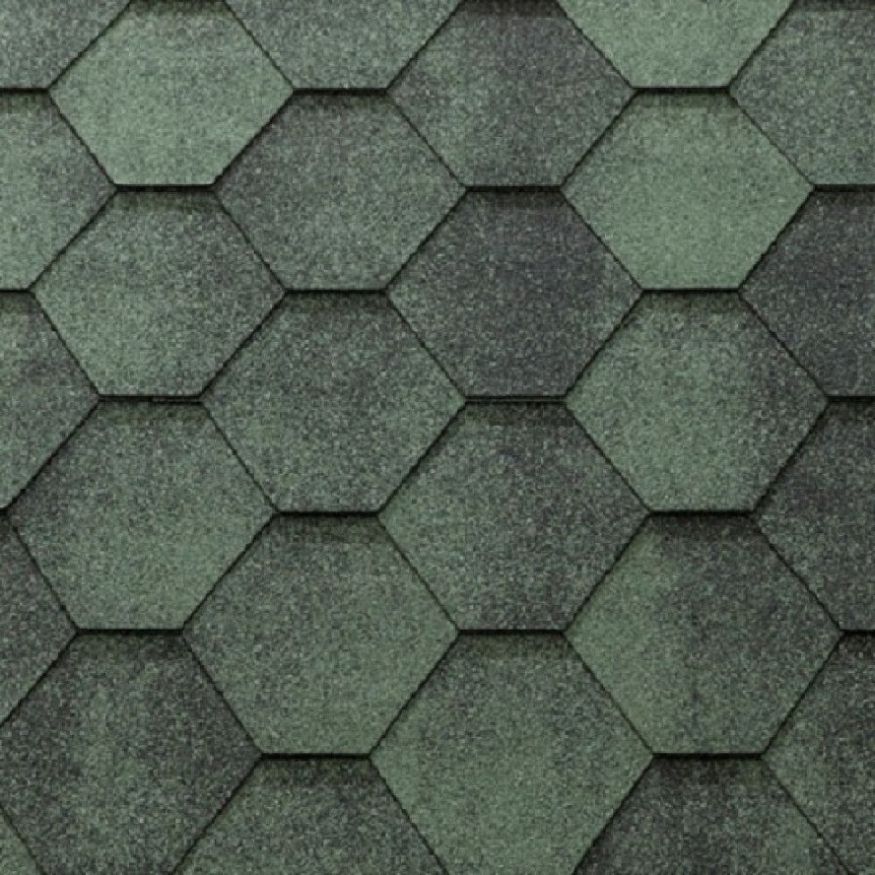 Гибкая черепица KATEPAL JAZZY в зеленом цвете купить в Владивостоке