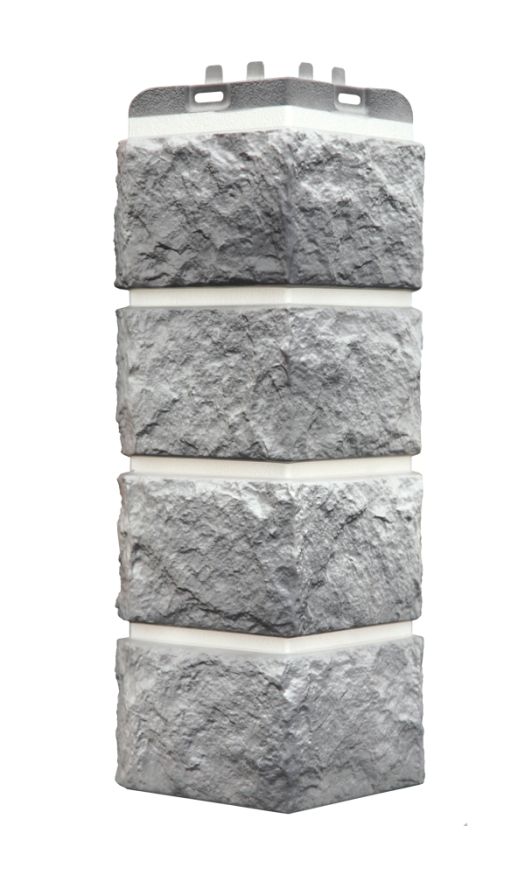 Угол наружный Grand Line, Колотый Камень Design Plus, Гранит (белый шов) купить в Владивостоке