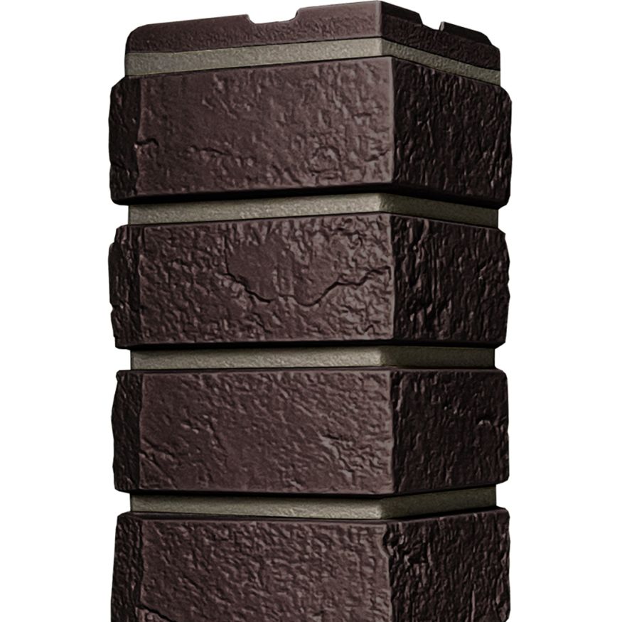 Наружный угол FineBer, Баварский кирпич, Тёмный коричневый купить в Владивостоке