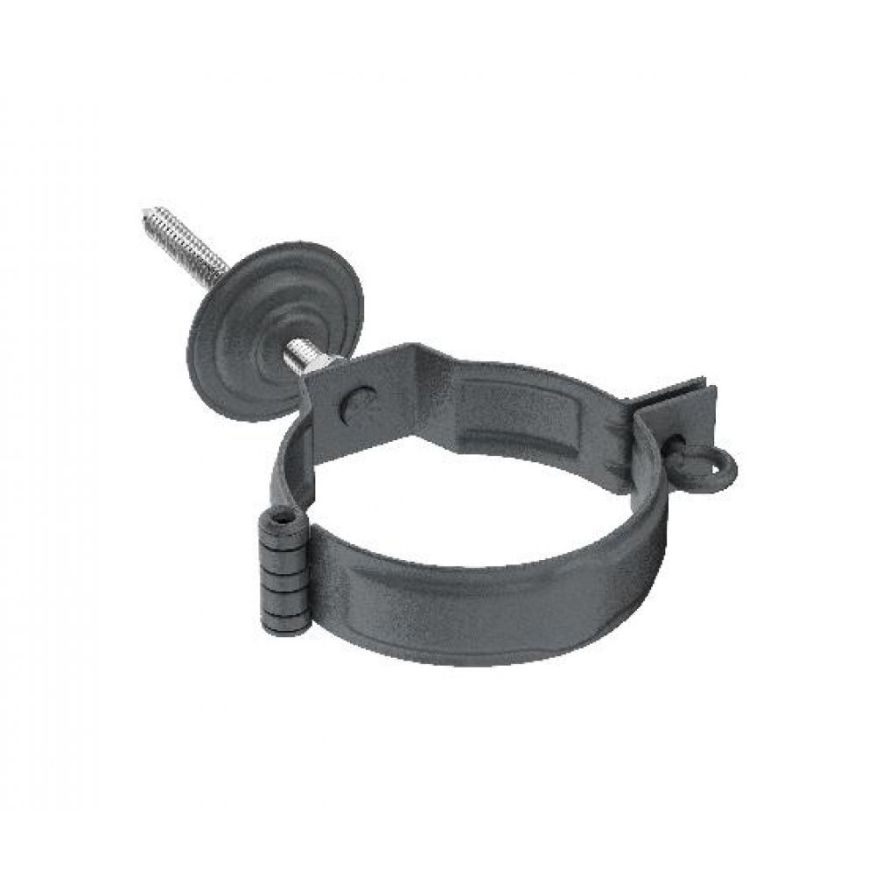 Декоративный хомут для трубы Aquasystem RR 23 Маренго матовый 125/90 с крепежным комплектом купить в Владивостоке