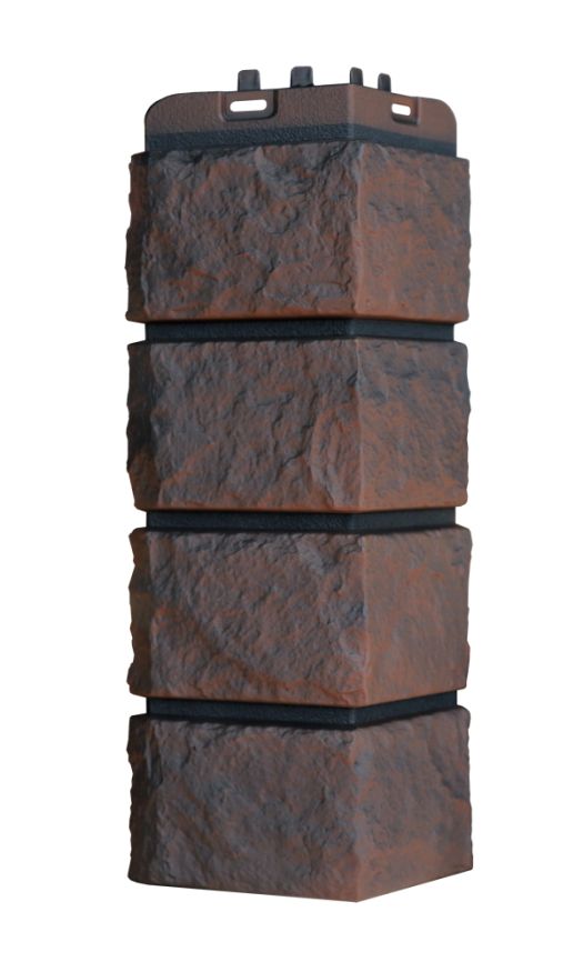 Угол наружный Grand Line, Колотый Камень Design Plus, Трюфель (черный шов) купить в Владивостоке