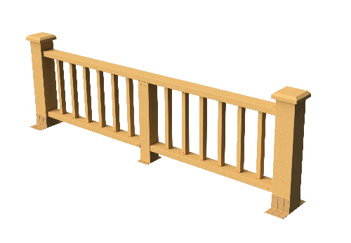 Декоративное ограждение из ДПК GRINDERDECO Троя в цвете песчаник купить в Владивостоке