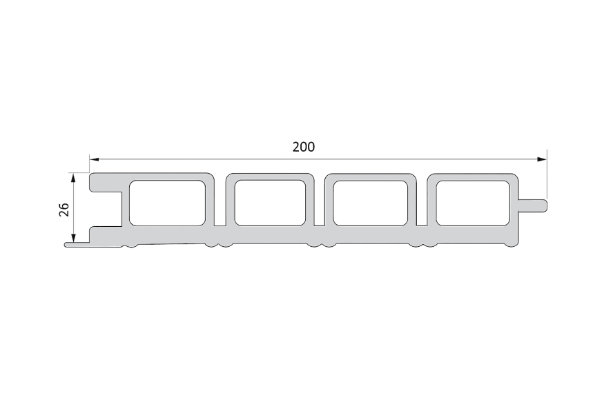 Реечная фасадная панель Ecodecking Скай Коэкструзия Бук купить в Владивостоке