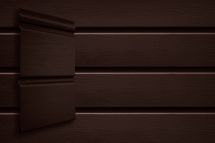 Виниловый сайдинг Grand Line Double-брус Цвет: Темный дуб