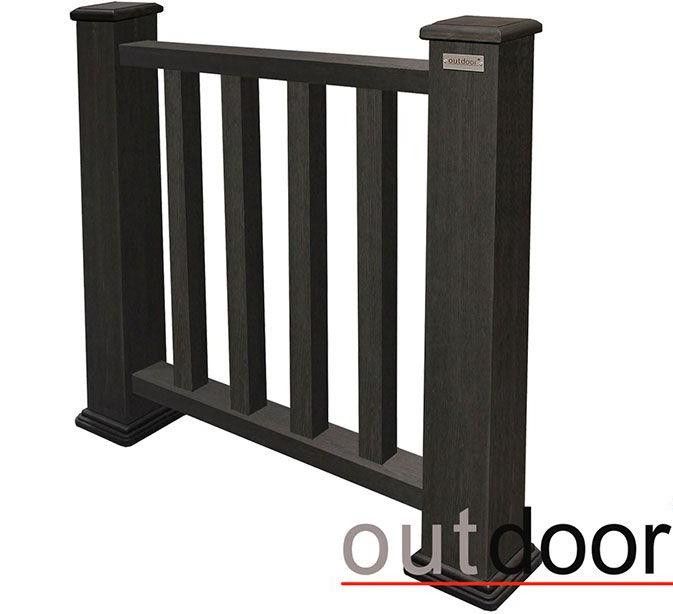 Ограждение из ДПК Outdoor Classic 3D STORM черного цвета купить в Владивостоке