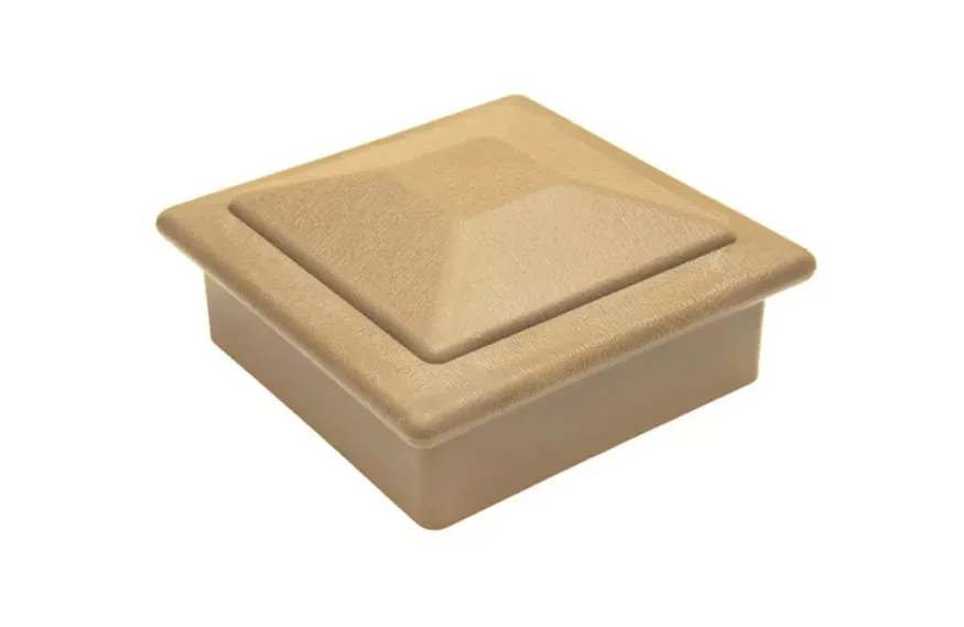 Крышка верхняя фигурная ПВХ для столба 100х100 Deckart Орех купить в Владивостоке