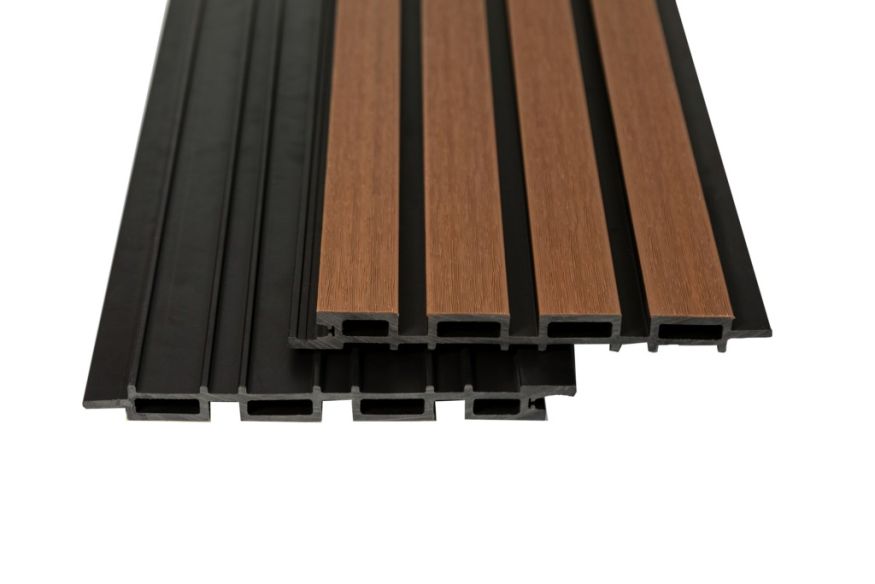 Реечная фасадная панель Ecodecking Скай Коэкструзия Тик купить в Владивостоке