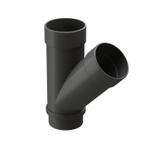 Тройник 45˚ для водостока Docke Lux, Графит