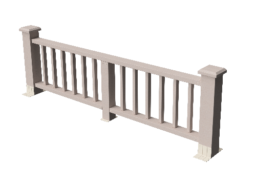 Ограждение декоративное из ДПК GRINDERDECO Троя, выбеленный дуб купить в Владивостоке